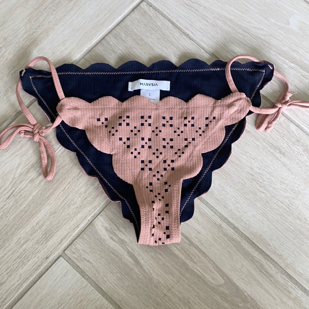 Marysia Antibes Scalloped Blush Bikini Bottoms